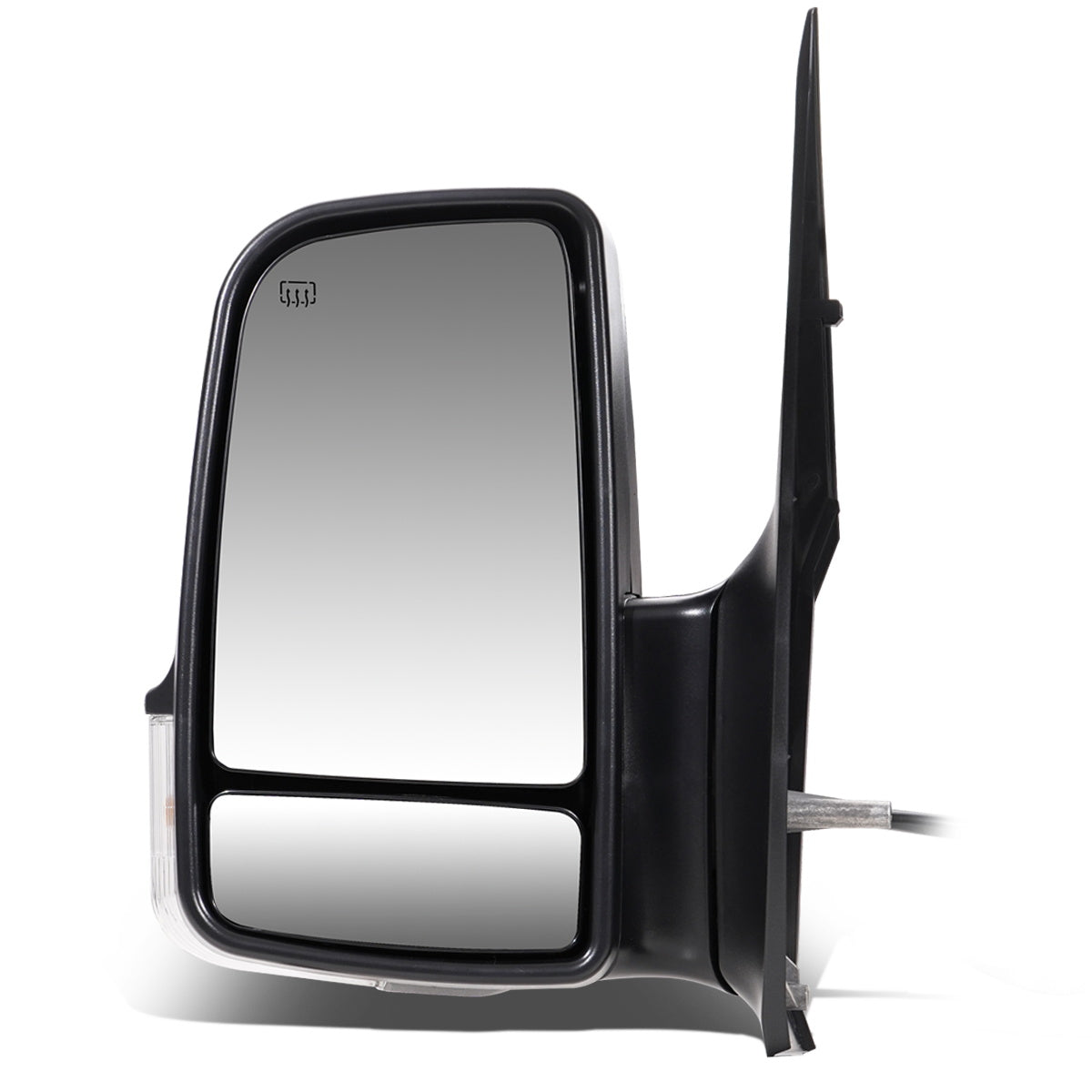 RETROVISOR MIRROR - OEM - 07-09 DODGE SPRINTER - POWERED - HEATED - W/ SIGNAL LIGHT - FOLDING - W/ BLIND GLASS - TEXTURED - BLACK - LEFT