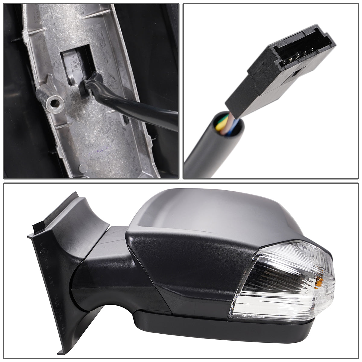RETROVISOR MIRROR - OEM - 07-09 DODGE SPRINTER - POWERED - HEATED - W/ SIGNAL LIGHT - FOLDING - W/ BLIND GLASS - TEXTURED - BLACK - LEFT