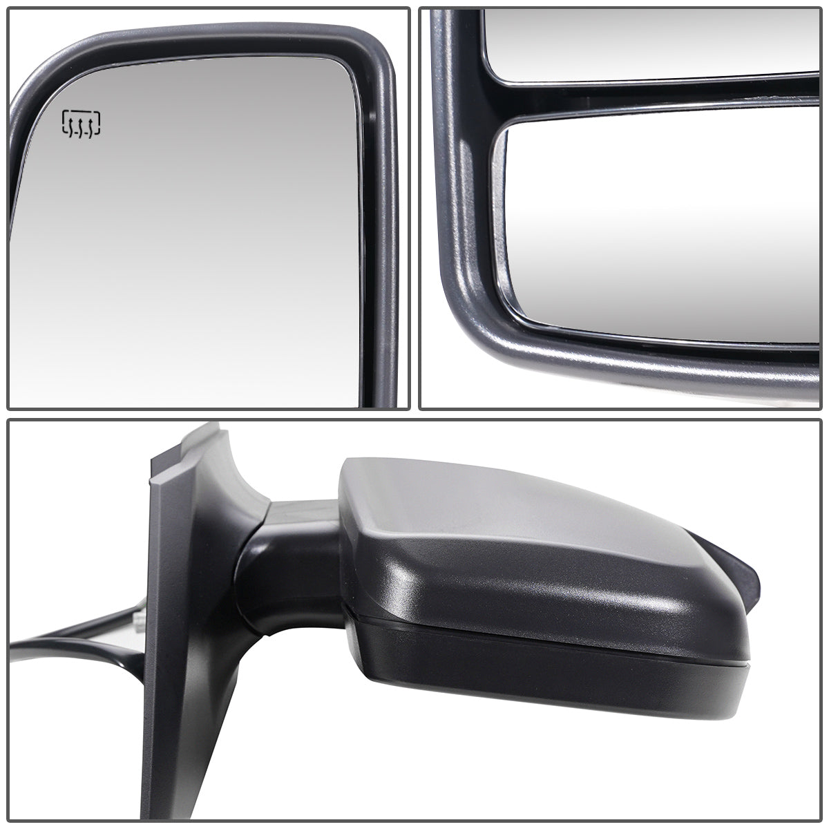 RETROVISOR MIRROR - OEM - 07-09 DODGE SPRINTER - POWERED - HEATED - W/ SIGNAL LIGHT - FOLDING - W/ DUAL BLIND GLASS - TEXTURED - BLACK - RIGHT