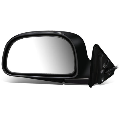 RETROVISOR MIRROR - OEM - 93-96 MITSUBISHI LANCER, MIRAGE - POWERED - FOLDING - BLACK MATERIAL - LEFT