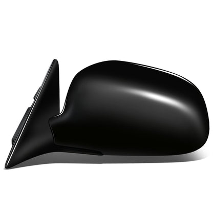 RETROVISOR MIRROR - OEM - 93-96 MITSUBISHI LANCER, MIRAGE - MANUAL - W/ CABLE - FOLDING - BLACK MATERIAL - LEFT