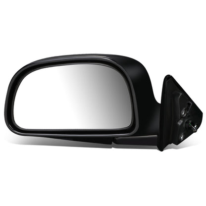 RETROVISOR MIRROR - OEM - 93-96 MITSUBISHI LANCER, MIRAGE - MANUAL - W/ CABLE - FOLDING - BLACK MATERIAL - LEFT
