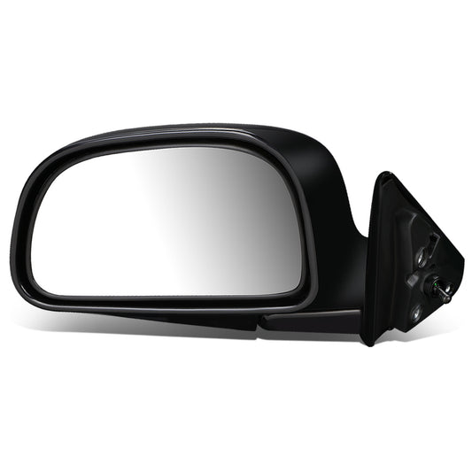 RETROVISOR MIRROR - OEM - 93-96 MITSUBISHI LANCER, MIRAGE - MANUAL - W/ CABLE - FOLDING - BLACK MATERIAL - LEFT