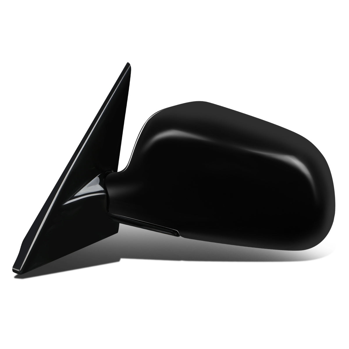 RETROVISOR MIRROR - OEM - 97-02 MITSUBISHI LANCER, MIRAGE - MANUAL - FOLDING - BLACK MATERIAL - LEFT
