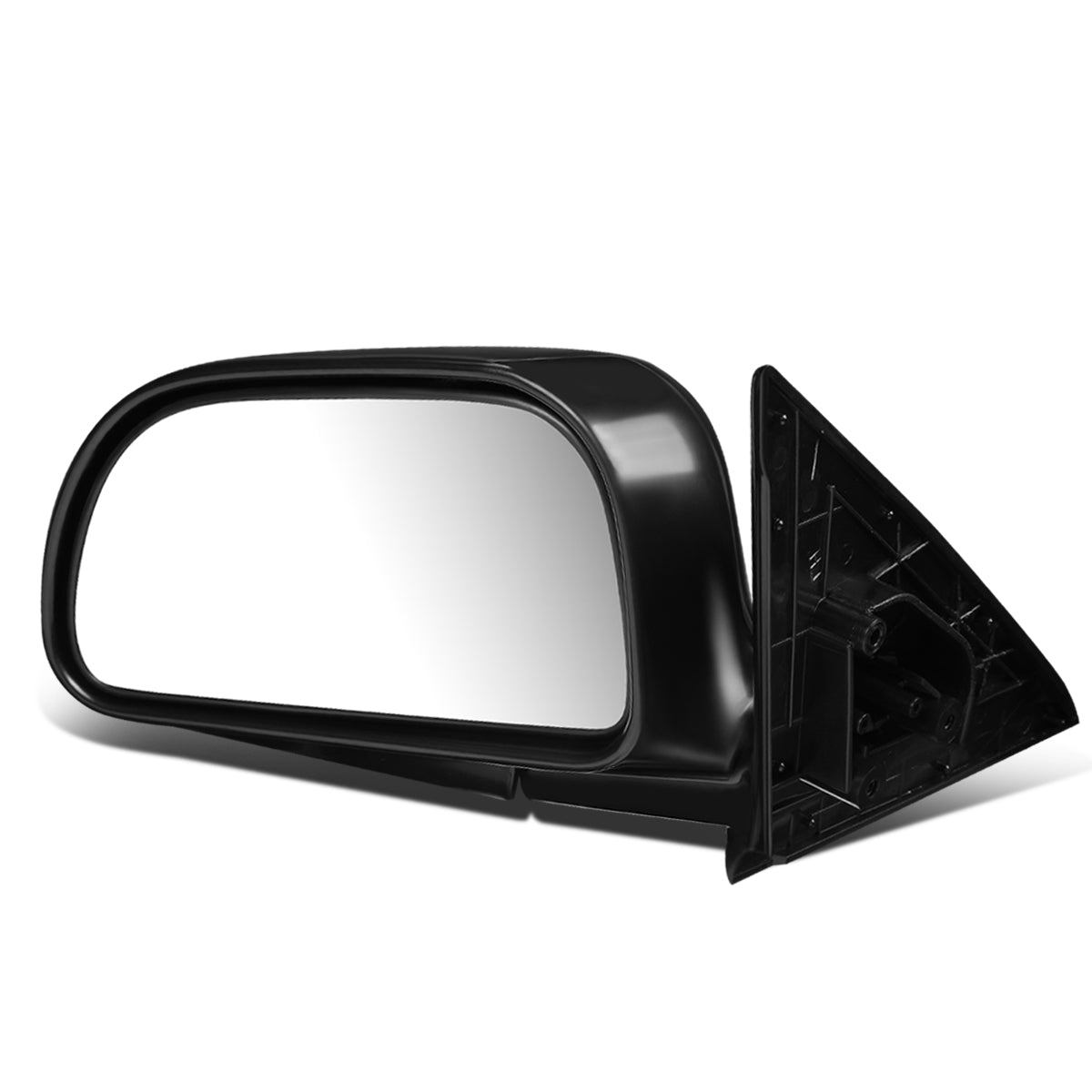 RETROVISOR MIRROR - OEM - 97-02 MITSUBISHI LANCER, MIRAGE - MANUAL - FOLDING - BLACK MATERIAL - LEFT