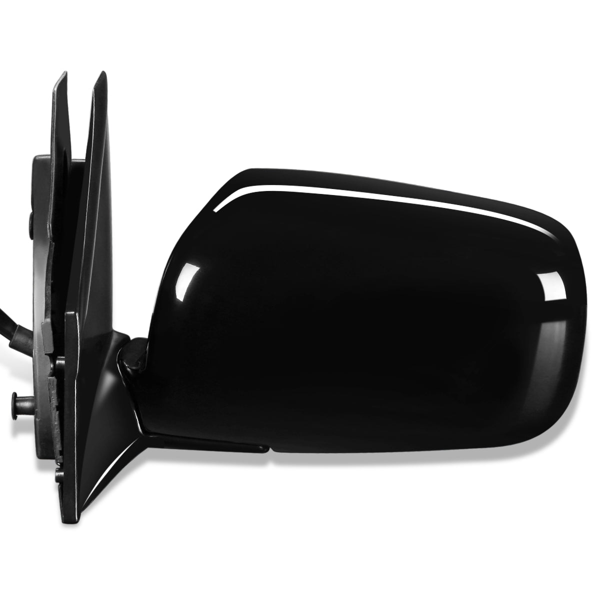 RETROVISOR MIRROR - OEM - 02-07 MITSUBISHI LANCER - POWERED - HEATED - PAINTABLE - BLACK - LEFT