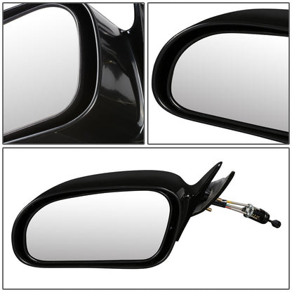 RETROVISOR MIRROR - OEM - 95-00 CHRYSLER SEBRING - MANUAL - PAINTABLE - BLACK - LEFT