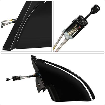 RETROVISOR MIRROR - OEM - 95-00 CHRYSLER SEBRING - MANUAL - PAINTABLE - BLACK - LEFT