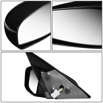 RETROVISOR MIRROR - OEM - 00-05 MITSUBISHI ECLIPSE / 01-05 CHRYSLER SEBRING / 01-05 DODGE STRATUS - POWERED - PAINTABLE - BLACK - LEFT