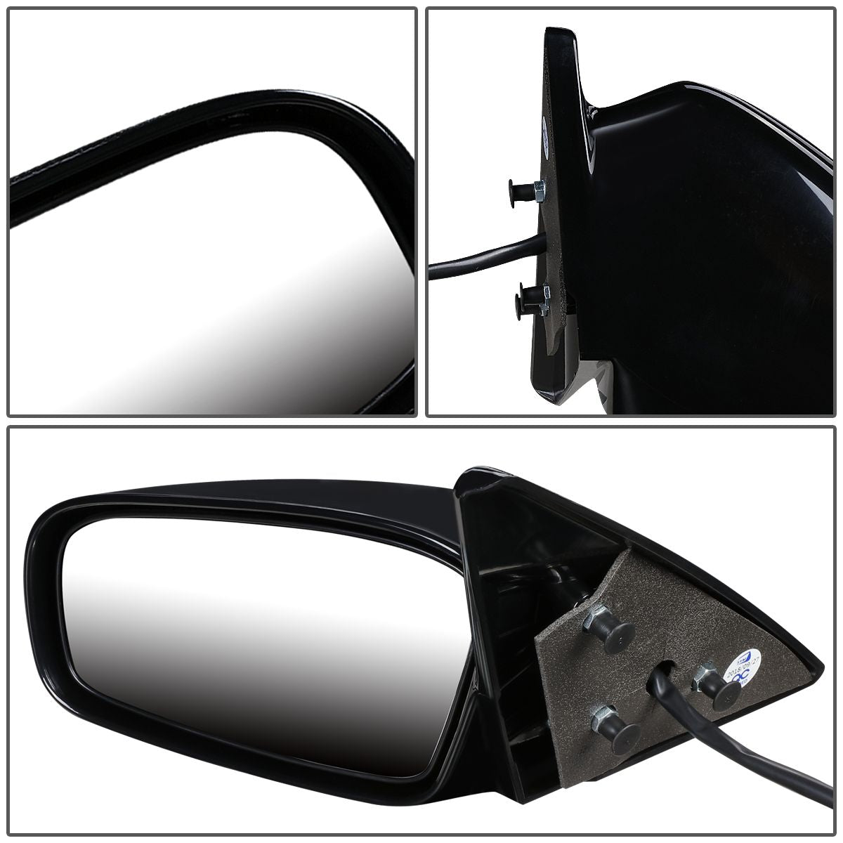 RETROVISOR MIRROR - OEM - 00-05 MITSUBISHI ECLIPSE - POWERED - HEATED - PAINTABLE - BLACK - LEFT