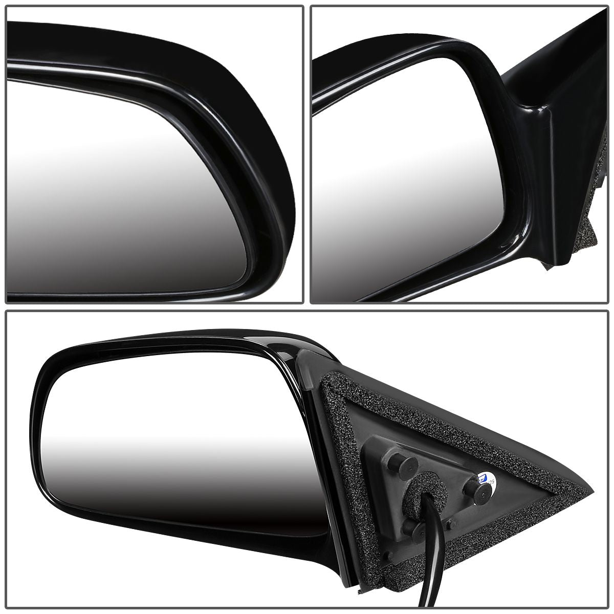 RETROVISOR MIRROR - OEM - 99-03 MITSUBISHI GALANT - POWERED - HEATED - PAINTABLE - BLACK - LEFT