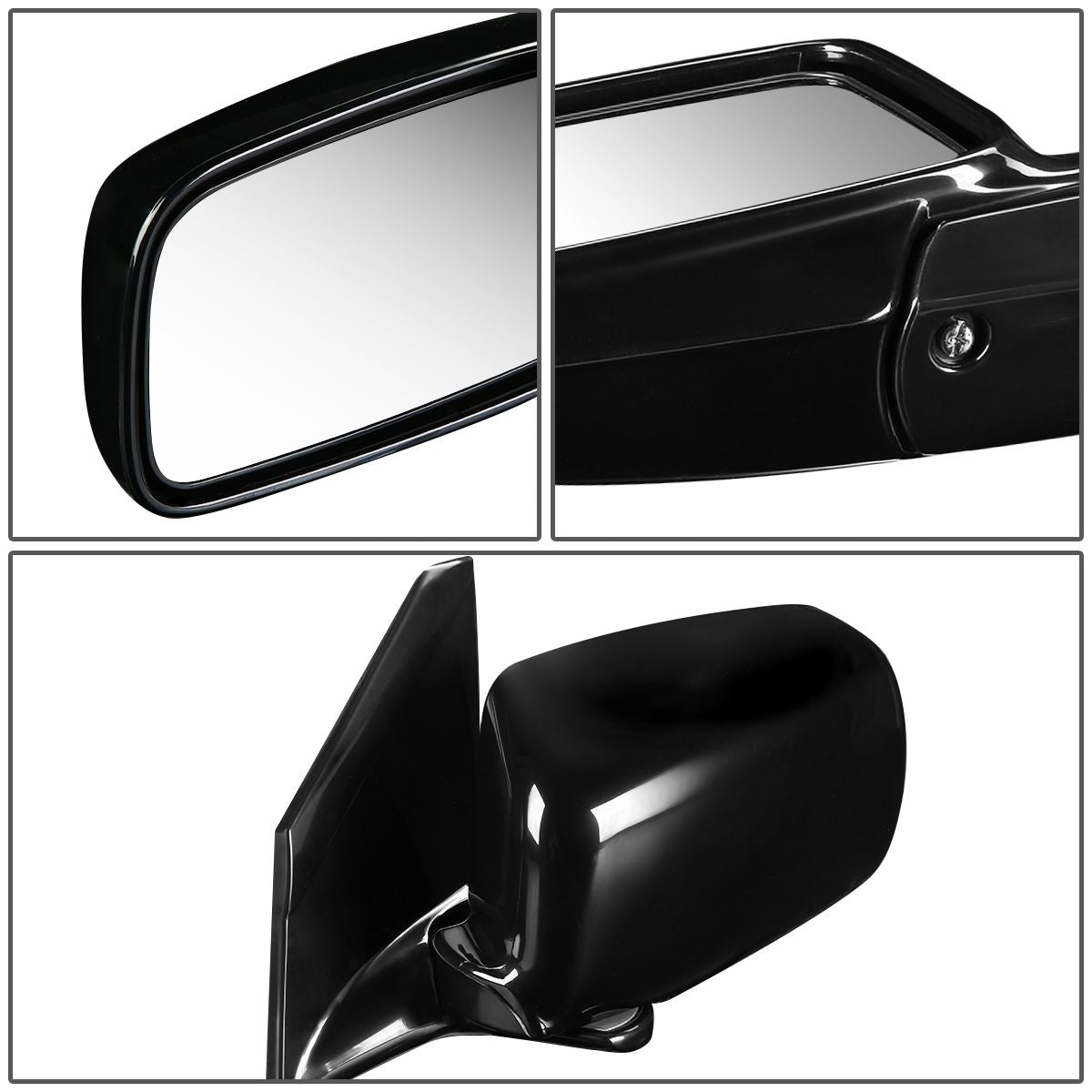 RETROVISOR MIRROR - OEM - 02-07 MITSUBISHI LANCER - MANUAL - PAINTABLE - BLACK - LEFT