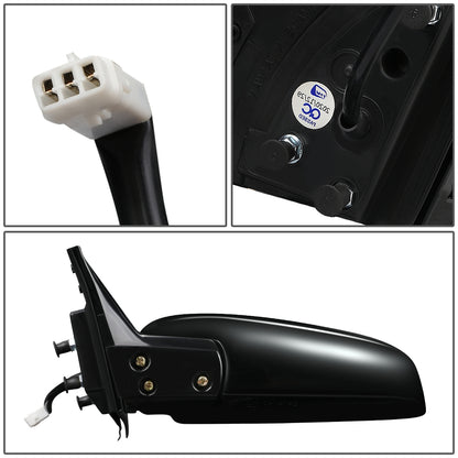 RETROVISOR MIRROR - OEM - 02-07 MITSUBISHI LANCER - POWERED - FOLDING - BLACK MATERIAL - LEFT