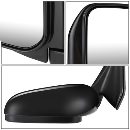 RETROVISOR MIRROR - OEM - 00-04 MITSUBISHI MONTERO SPORT, CHALLENGER - POWERED - FOLDING - BLACK MATERIAL - LEFT