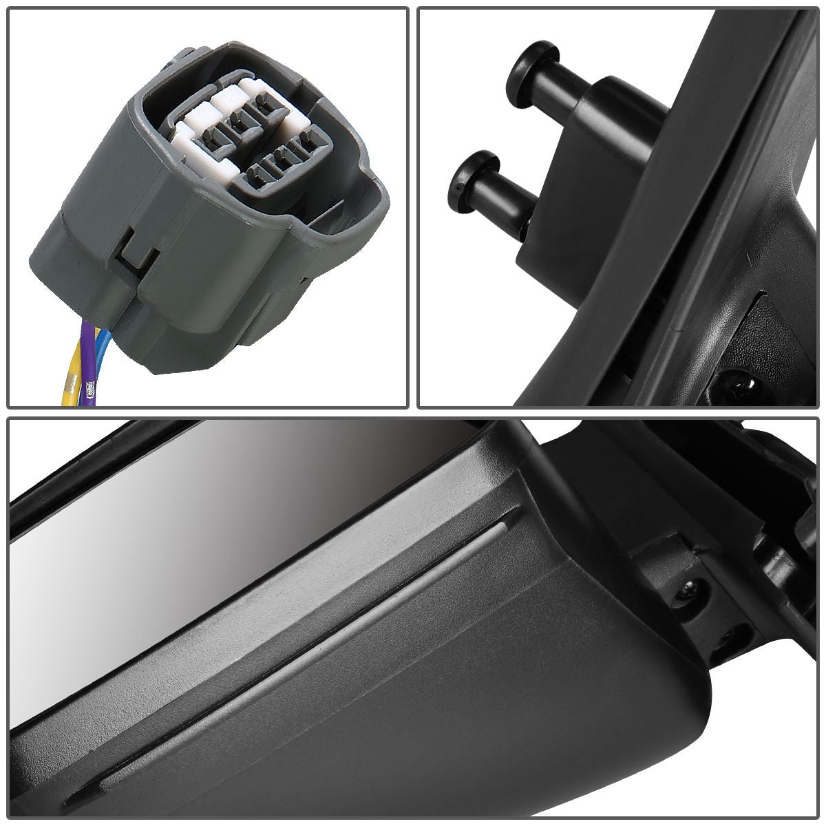 RETROVISOR MIRROR - OEM - 04-08 MITSUBISHI GALANT - POWERED - TEXTURED - BLACK - LEFT