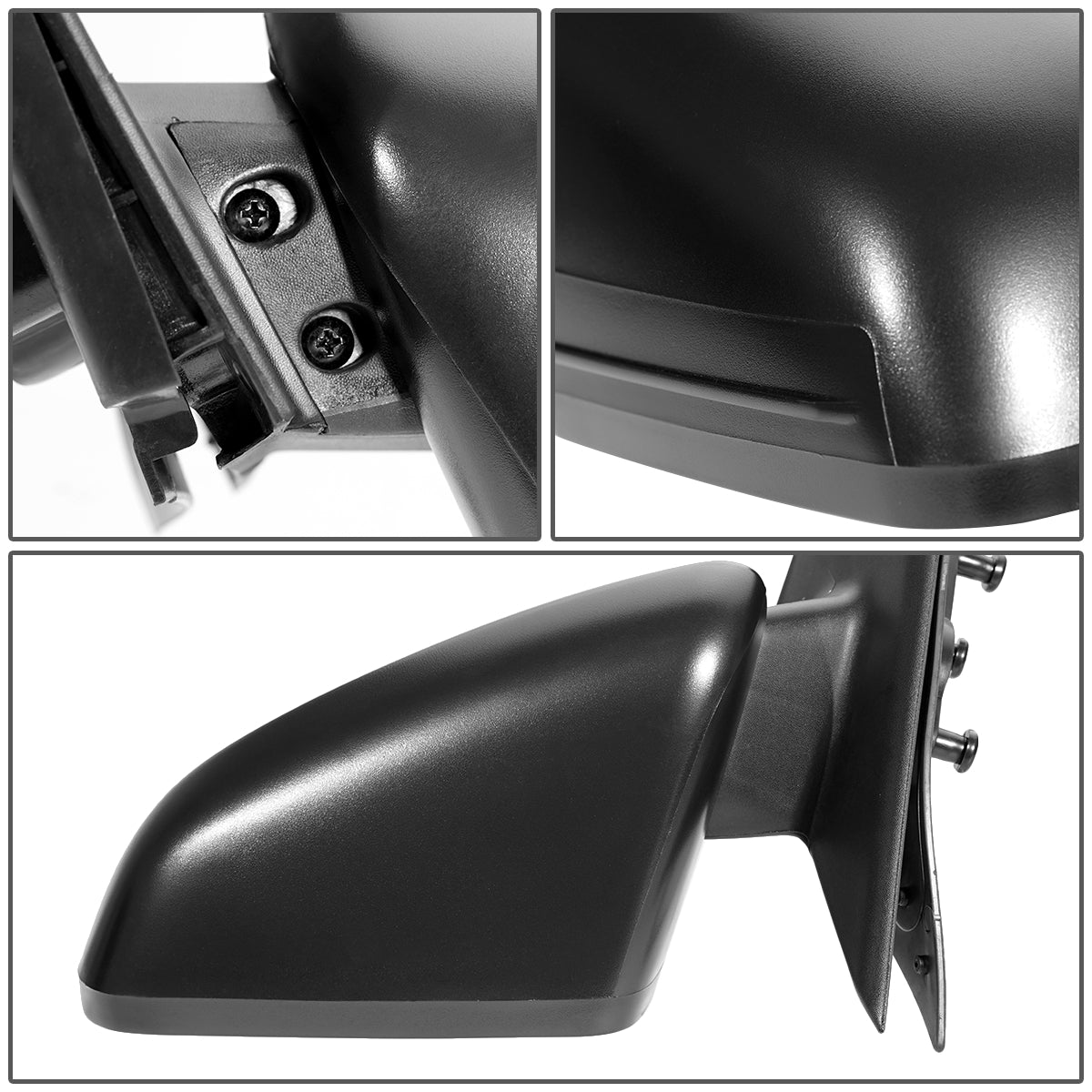 RETROVISOR MIRROR - OEM - 04-08 MITSUBISHI GALANT - POWERED - HEATED - FOLDING - TEXTURED - BLACK - LEFT