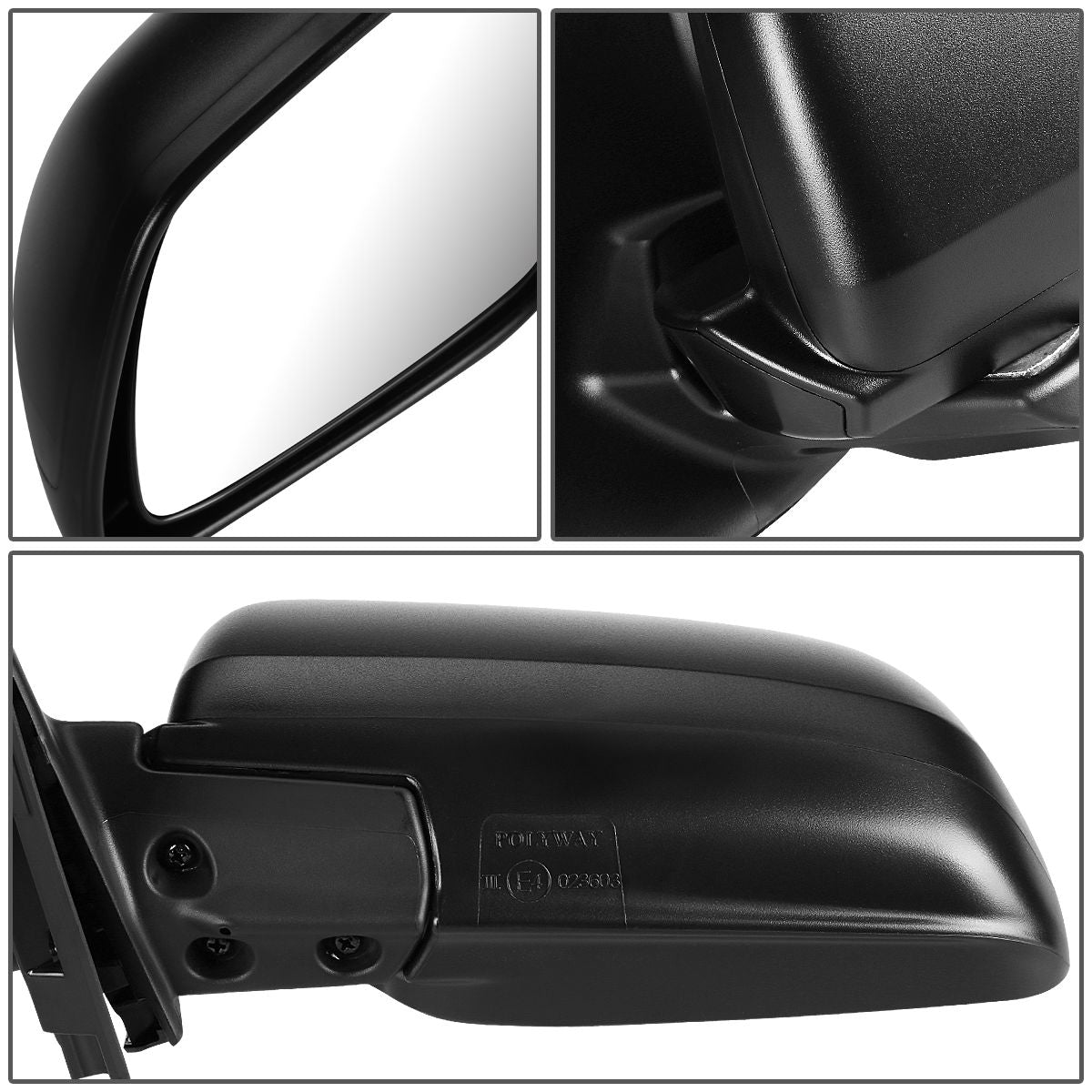 RETROVISOR MIRROR - OEM - 08-14 MITSUBISHI LANCER - POWERED - PAINTABLE - BLACK - LEFT