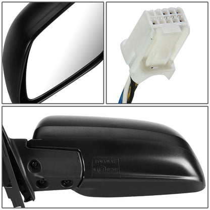 RETROVISOR MIRROR - OEM - 08-14 MITSUBISHI LANCER - POWERED - HEATED - PAINTABLE - BLACK - LEFT