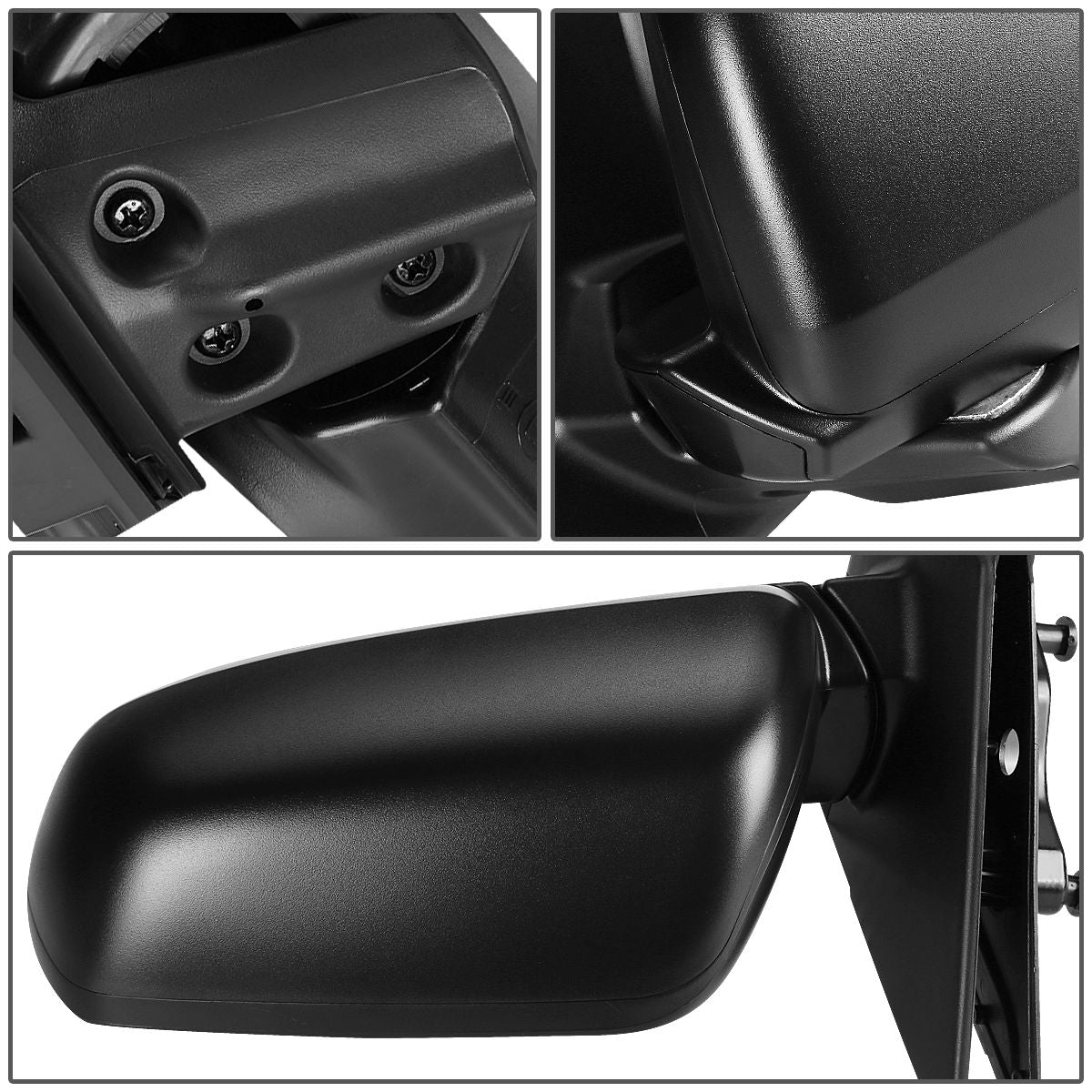 RETROVISOR MIRROR - OEM - 08-14 MITSUBISHI LANCER - POWERED - HEATED - PAINTABLE - BLACK - LEFT