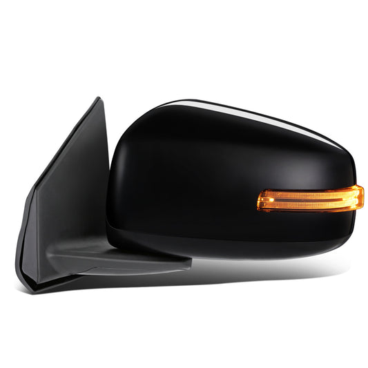 RETROVISOR MIRROR - OEM - 08-17 MITSUBISHI LANCER - POWERED - HEATED - W/ SIGNAL LIGHT - FOLDING - BLACK MATERIAL - LEFT