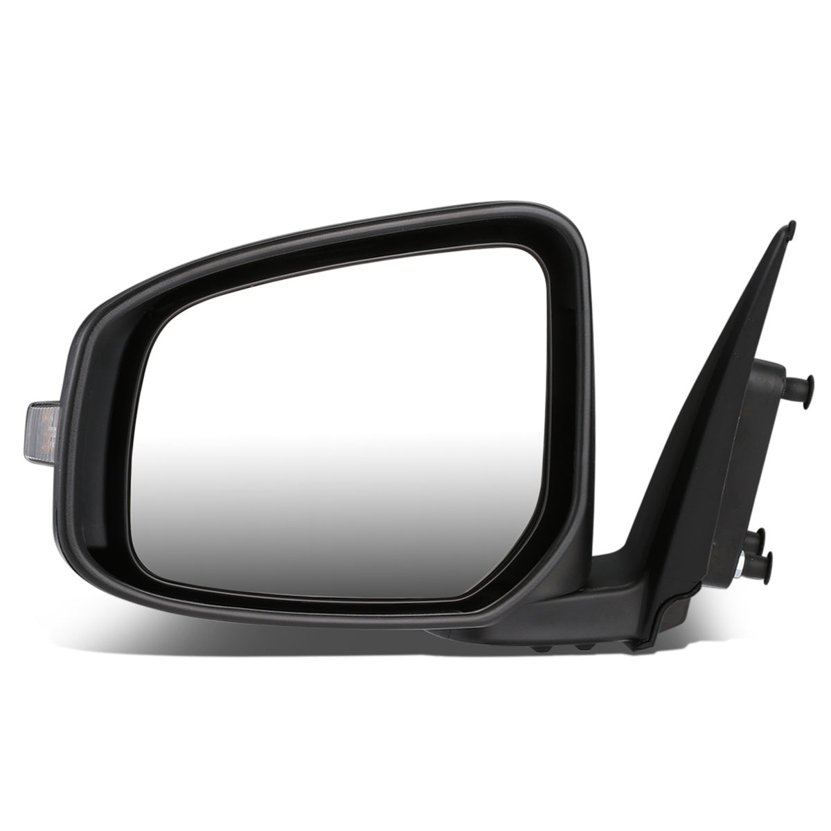 RETROVISOR MIRROR - OEM - 08-17 MITSUBISHI LANCER - POWERED - HEATED - W/ SIGNAL LIGHT - FOLDING - BLACK MATERIAL - LEFT