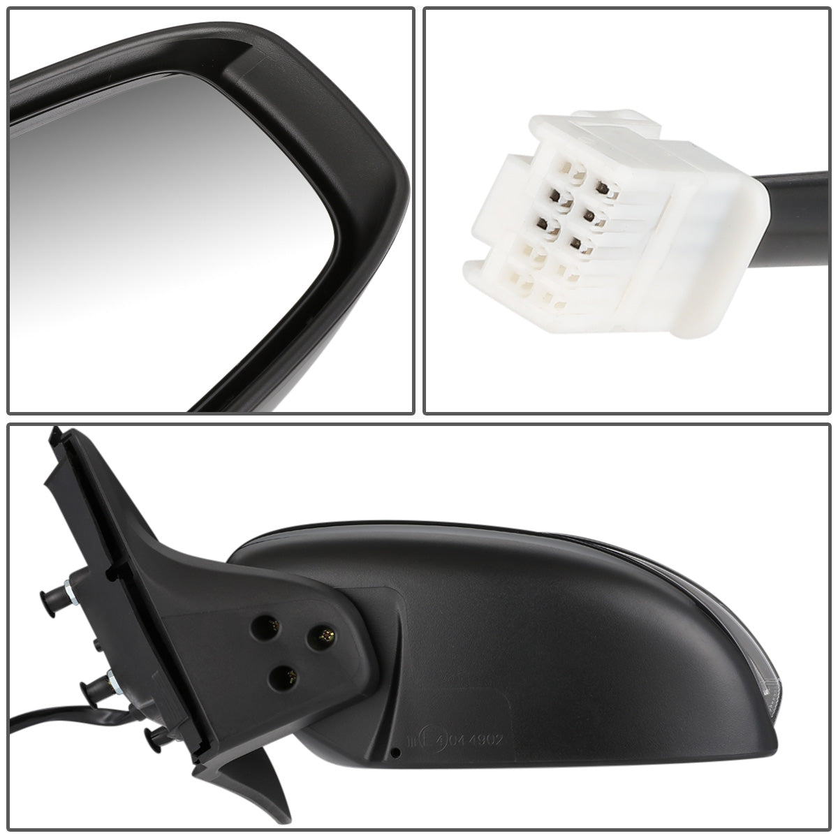 RETROVISOR MIRROR - OEM - 14-15 MITSUBISHI MIRAGE, COLT - POWERED - W/ SIGNAL LIGHT - FOLDING - BLACK MATERIAL - LEFT