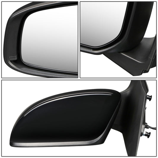 RETROVISOR MIRROR - OEM - 14-15 MITSUBISHI MIRAGE, COLT - POWERED - FOLDING - BLACK MATERIAL - LEFT