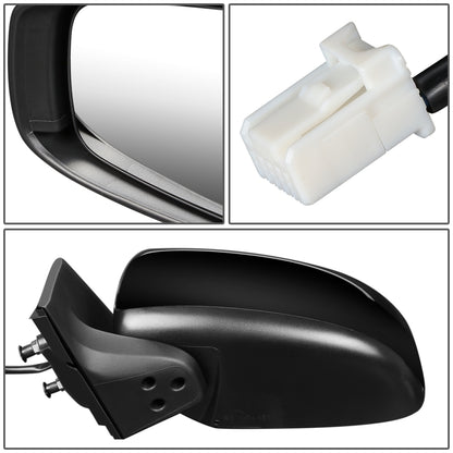 RETROVISOR MIRROR - OEM - 14-15 MITSUBISHI MIRAGE, COLT - POWERED - FOLDING - BLACK MATERIAL - LEFT