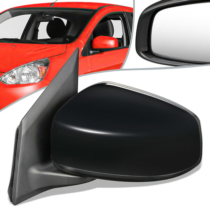 RETROVISOR MIRROR - OEM - 14-15 MITSUBISHI MIRAGE, COLT - POWERED - FOLDING - BLACK MATERIAL - LEFT