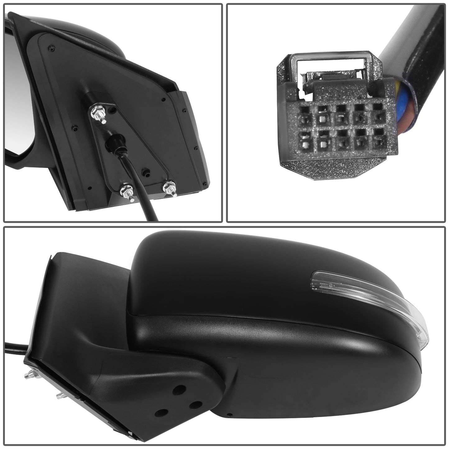 RETROVISOR MIRROR - OE STYLE - MITSUBISHI MIRAGE 15-24 - MITSUBISHI MIRAGE G4 17-24 - WITH POWER WITH HEATED WITH SIGNAL - DRIVER SIDE - PAINT TO MATCH - BLACK