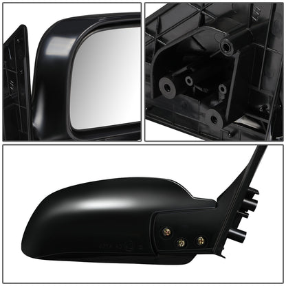 RETROVISOR MIRROR - OEM - 97-02 MITSUBISHI LANCER, MIRAGE - MANUAL - FOLDING - BLACK MATERIAL - RIGHT