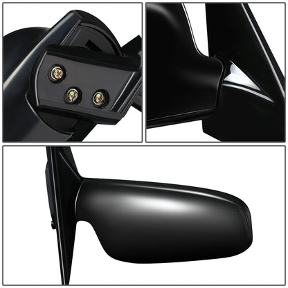 RETROVISOR MIRROR - OEM - 97-02 MITSUBISHI LANCER, MIRAGE - MANUAL - FOLDING - BLACK MATERIAL - RIGHT