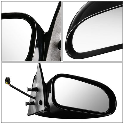 RETROVISOR MIRROR - OEM - 95-98 EAGLE TALON / 95-99 MITSUBISHI ECLIPSE - POWERED - GLOSSY - BLACK - RIGHT