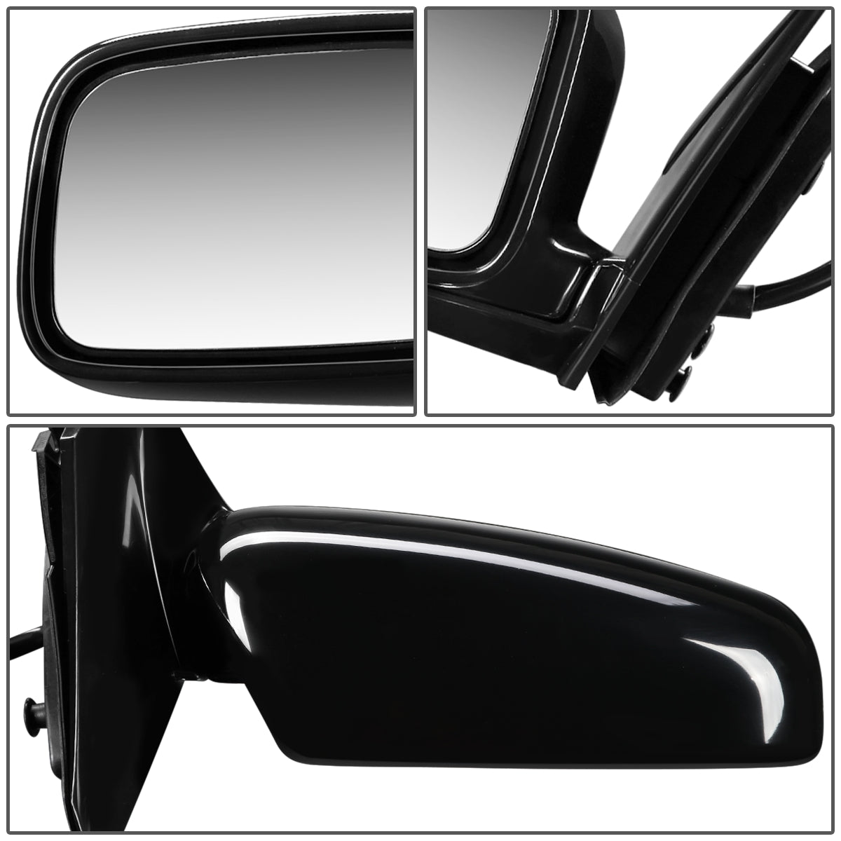 RETROVISOR MIRROR - OEM - 02-07 MITSUBISHI LANCER - POWERED - HEATED - PAINTABLE - BLACK - RIGHT