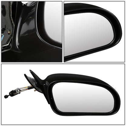 RETROVISOR MIRROR - OEM - 95-00 CHRYSLER SEBRING - MANUAL - PAINTABLE - BLACK - RIGHT