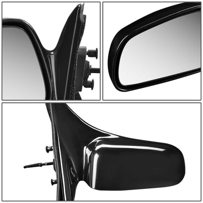 RETROVISOR MIRROR - OEM - 99-03 MITSUBISHI GALANT - MANUAL - PAINTABLE - BLACK - RIGHT