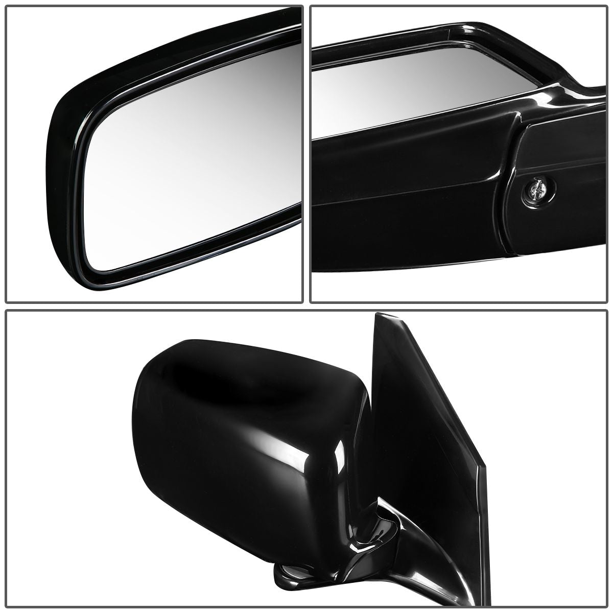 RETROVISOR MIRROR - OEM - 02-07 MITSUBISHI LANCER - MANUAL - PAINTABLE - BLACK - RIGHT