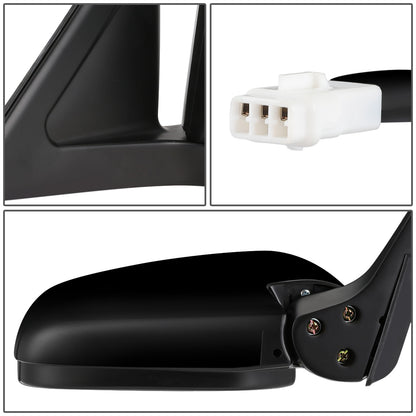 RETROVISOR MIRROR - OEM - 00-04 MITSUBISHI MONTERO SPORT, CHALLENGER - POWERED - FOLDING - BLACK MATERIAL - RIGHT