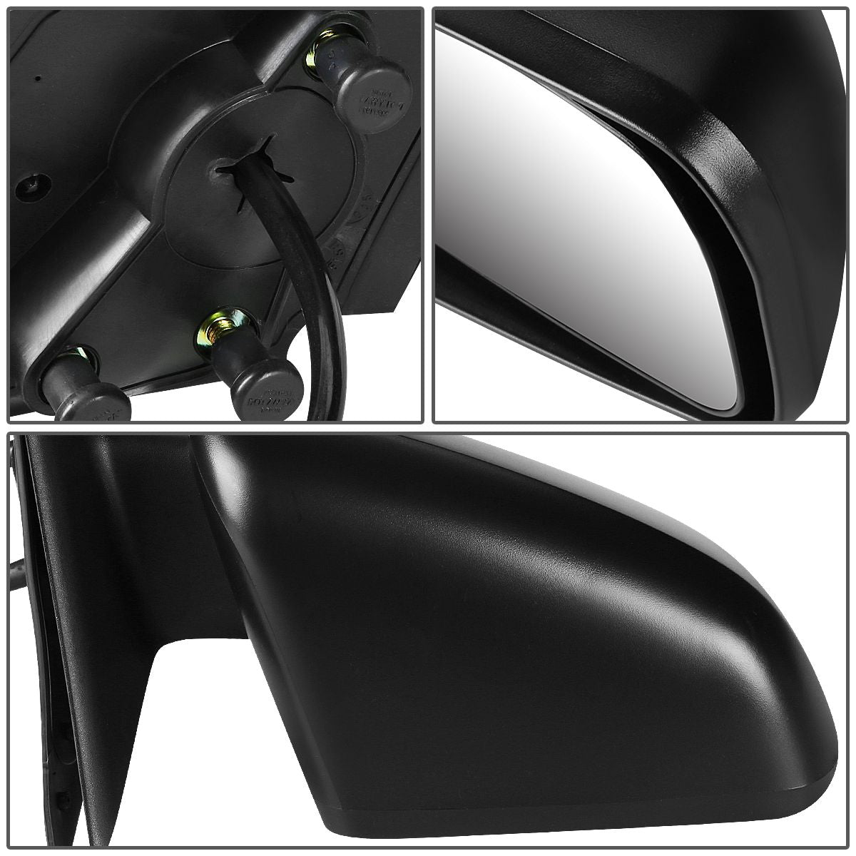 RETROVISOR MIRROR - OEM - 04-08 MITSUBISHI GALANT - POWERED - TEXTURED - BLACK - RIGHT