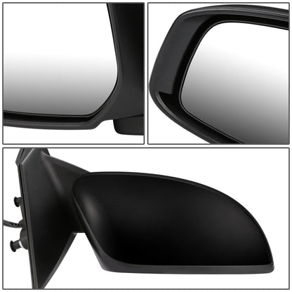 RETROVISOR MIRROR - OEM - 08-17 MITSUBISHI LANCER - POWERED - FOLDING - BLACK MATERIAL - RIGHT