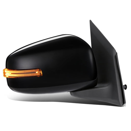 RETROVISOR MIRROR - OEM - 14-15 MITSUBISHI MIRAGE, COLT - POWERED - W/ SIGNAL LIGHT - FOLDING - BLACK MATERIAL - RIGHT