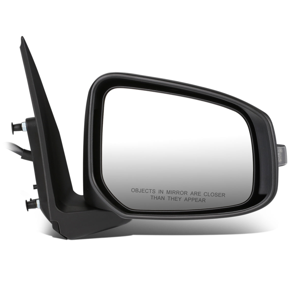 RETROVISOR MIRROR - OEM - 14-15 MITSUBISHI MIRAGE, COLT - POWERED - W/ SIGNAL LIGHT - FOLDING - BLACK MATERIAL - RIGHT