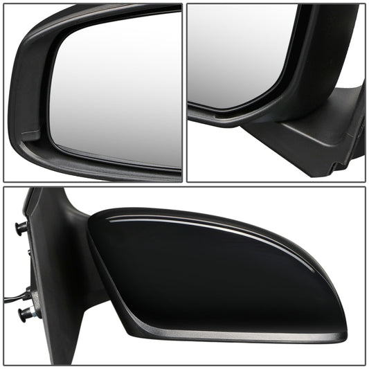 RETROVISOR MIRROR - OEM - 14-15 MITSUBISHI MIRAGE, COLT - POWERED - FOLDING - BLACK MATERIAL - RIGHT