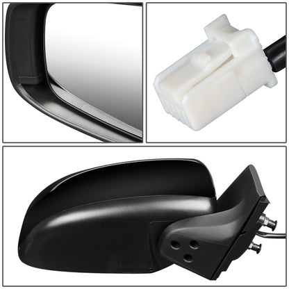 RETROVISOR MIRROR - OEM - 14-15 MITSUBISHI MIRAGE, COLT - POWERED - FOLDING - BLACK MATERIAL - RIGHT