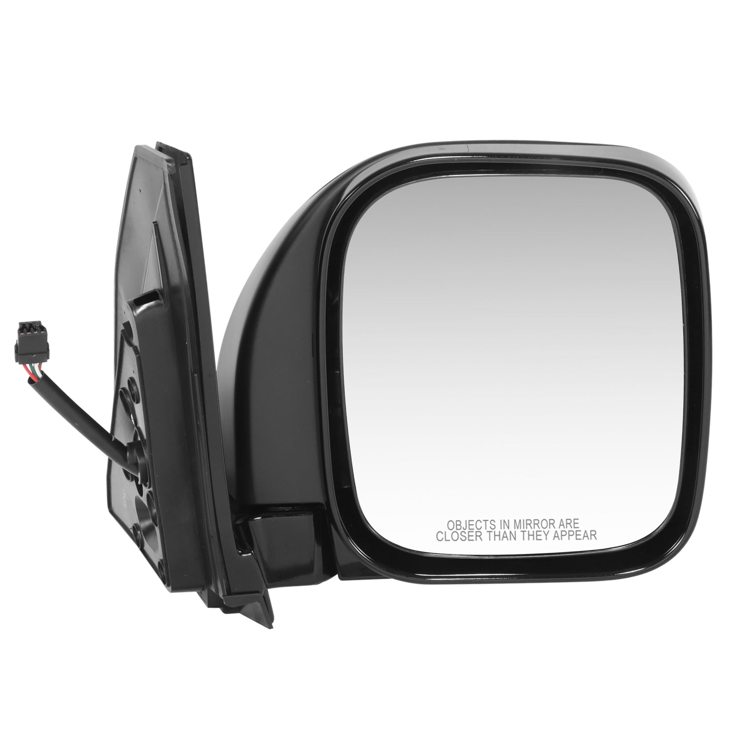 RETROVISOR MIRROR - OE STYLE - MITSUBISHI MONTERO 01-06 - WITH POWER WITH HEATED GLASS - PASSENGER SIDE - PAINT TO MATCH - BLACK