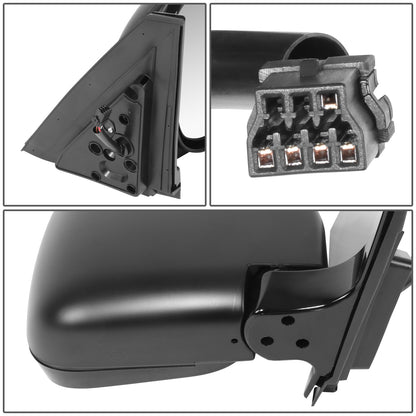 RETROVISOR MIRROR - OE STYLE - MITSUBISHI MONTERO 01-06 - WITH POWER WITH HEATED GLASS - PASSENGER SIDE - PAINT TO MATCH - BLACK