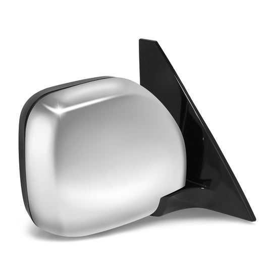 RETROVISOR MIRROR - OE STYLE - MITSUBISHI MONTERO 01-06 - WITH POWER WITH HEATED GLASS CHROME COVER - PASSENGER SIDE - SMOOTH - BLACK / CHROME
