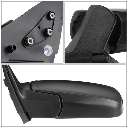 RETROVISOR MIRROR - OEM - 91-94 NISSAN SENTRA - MANUAL - FOLDING - TEXTURED - BLACK - LEFT