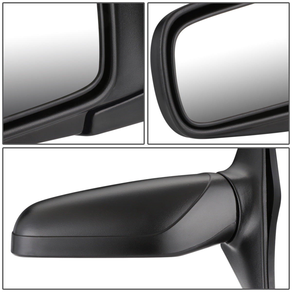 RETROVISOR MIRROR - OEM - 91-94 NISSAN SENTRA - MANUAL - FOLDING - TEXTURED - BLACK - LEFT