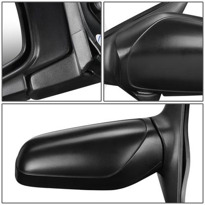 RETROVISOR MIRROR - OEM - 91-94 NISSAN SENTRA - POWERED - FOLDING - TEXTURED - BLACK - LEFT